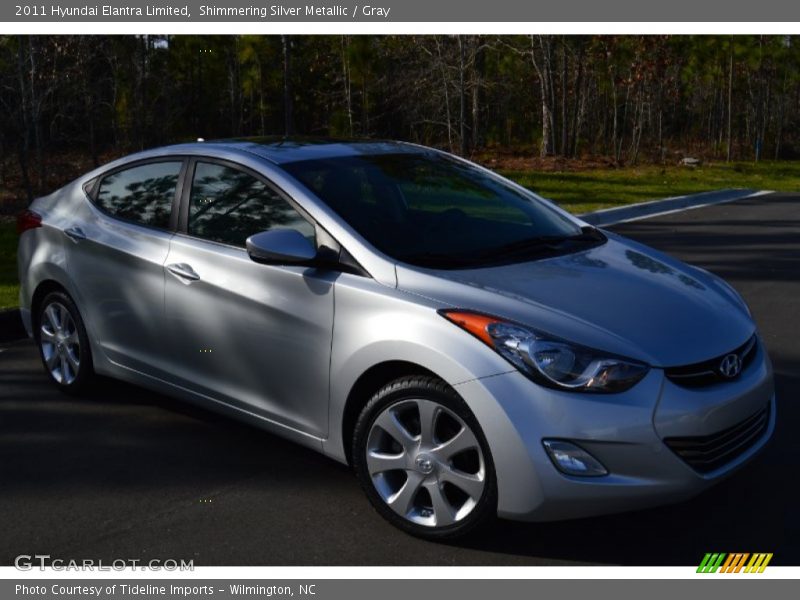 Shimmering Silver Metallic / Gray 2011 Hyundai Elantra Limited