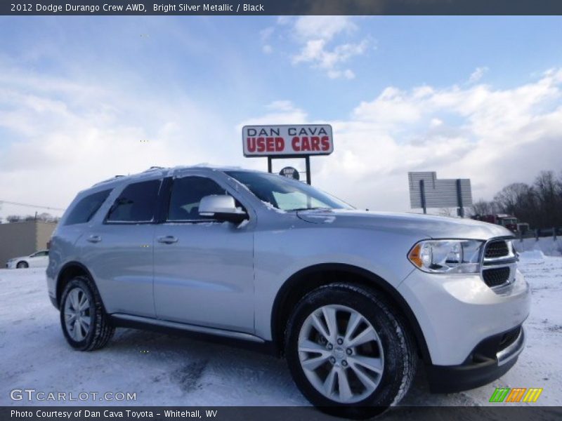 Bright Silver Metallic / Black 2012 Dodge Durango Crew AWD