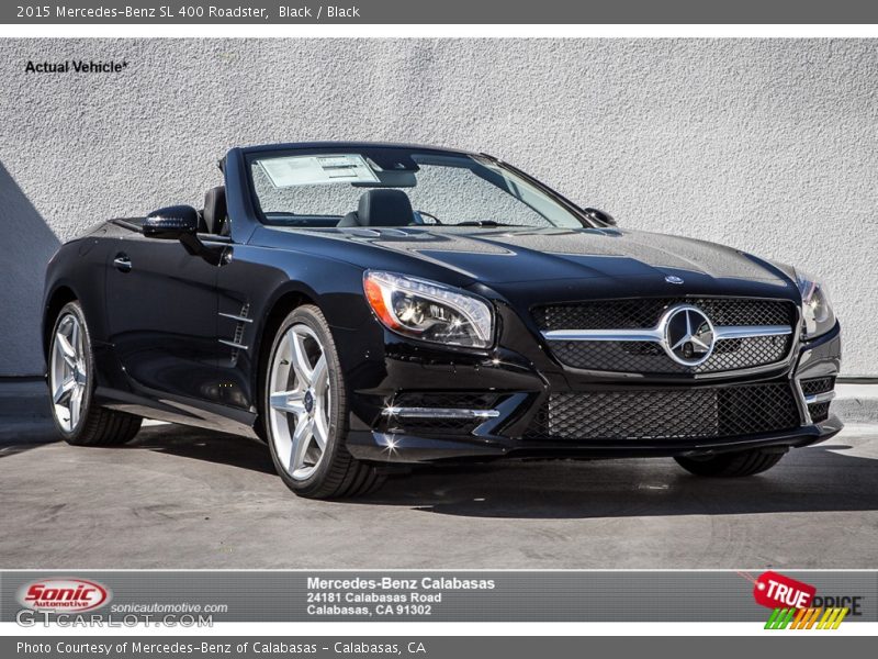 Black / Black 2015 Mercedes-Benz SL 400 Roadster