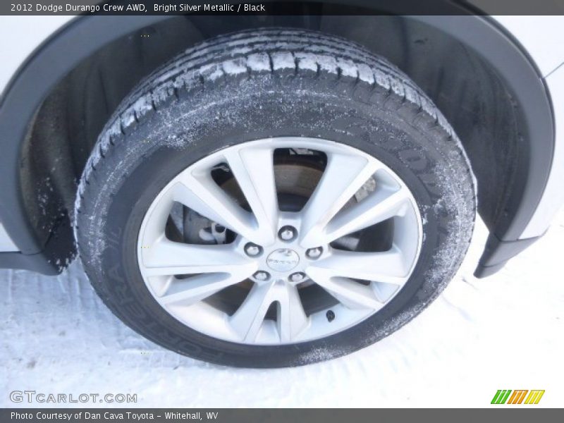 Bright Silver Metallic / Black 2012 Dodge Durango Crew AWD