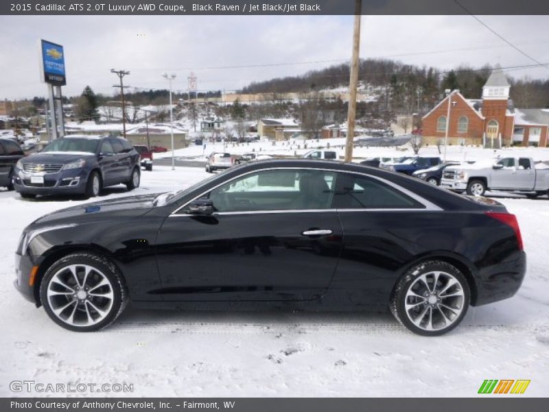 Black Raven / Jet Black/Jet Black 2015 Cadillac ATS 2.0T Luxury AWD Coupe