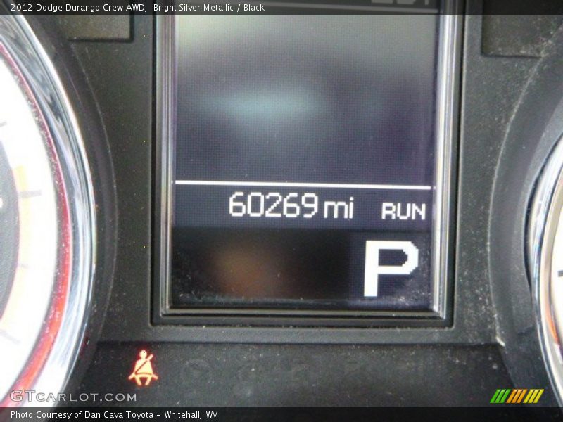 Bright Silver Metallic / Black 2012 Dodge Durango Crew AWD