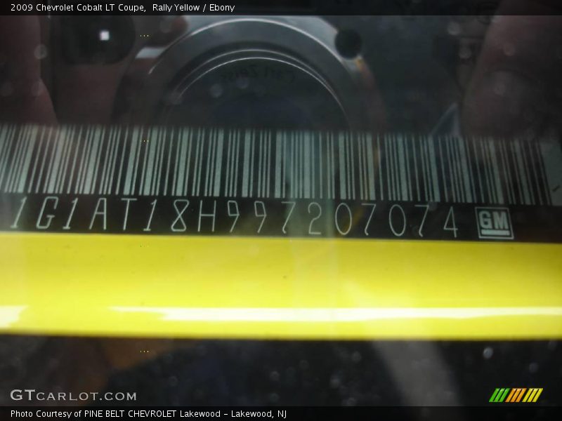 Rally Yellow / Ebony 2009 Chevrolet Cobalt LT Coupe