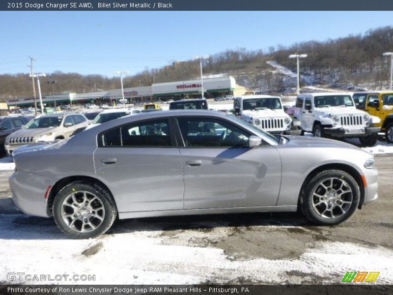 Billet Silver Metallic / Black 2015 Dodge Charger SE AWD