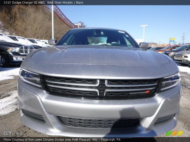 Billet Silver Metallic / Black 2015 Dodge Charger SE AWD