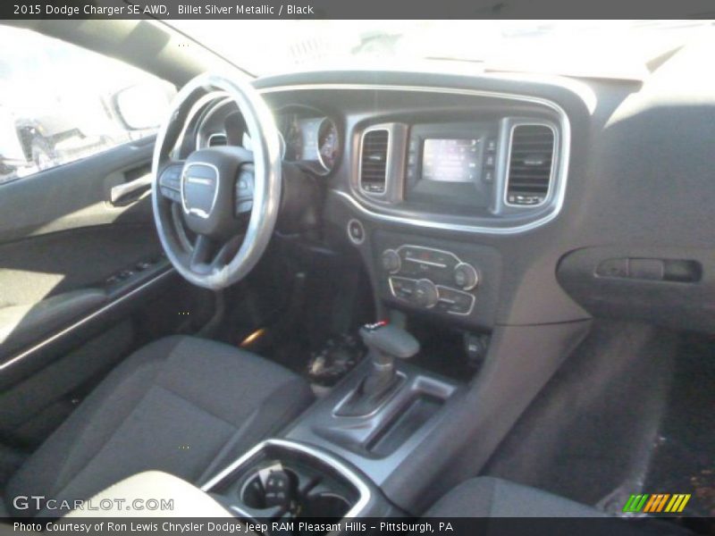 Billet Silver Metallic / Black 2015 Dodge Charger SE AWD