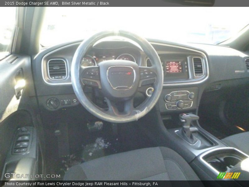 Billet Silver Metallic / Black 2015 Dodge Charger SE AWD