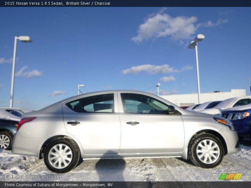 Brilliant Silver / Charcoal 2015 Nissan Versa 1.6 S Sedan