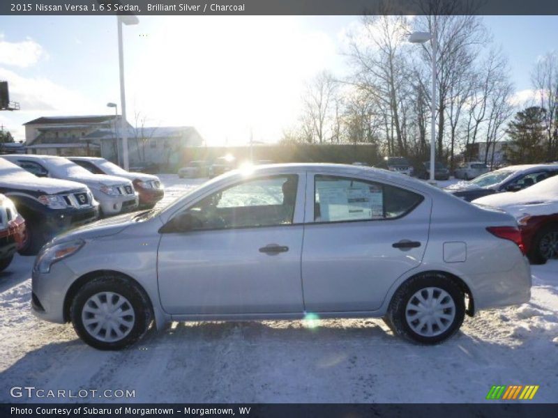 Brilliant Silver / Charcoal 2015 Nissan Versa 1.6 S Sedan