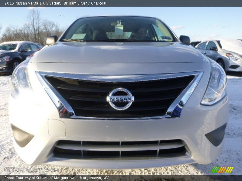 Brilliant Silver / Charcoal 2015 Nissan Versa 1.6 S Sedan