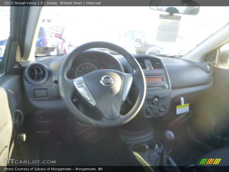 Brilliant Silver / Charcoal 2015 Nissan Versa 1.6 S Sedan