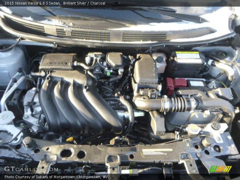 Brilliant Silver / Charcoal 2015 Nissan Versa 1.6 S Sedan