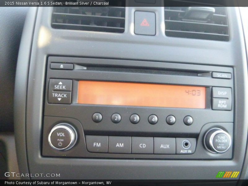 Brilliant Silver / Charcoal 2015 Nissan Versa 1.6 S Sedan