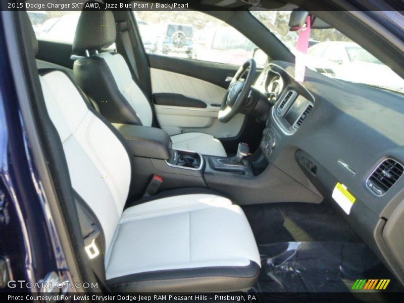 Jazz Blue Pearl / Black/Pearl 2015 Dodge Charger SXT AWD