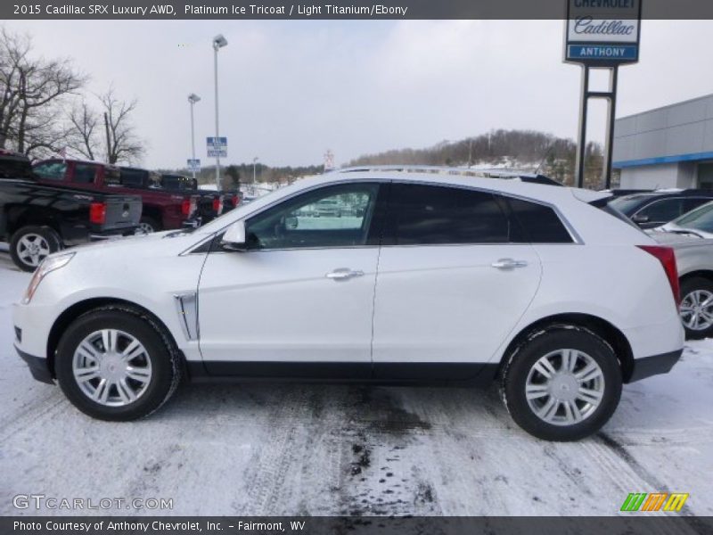 Platinum Ice Tricoat / Light Titanium/Ebony 2015 Cadillac SRX Luxury AWD