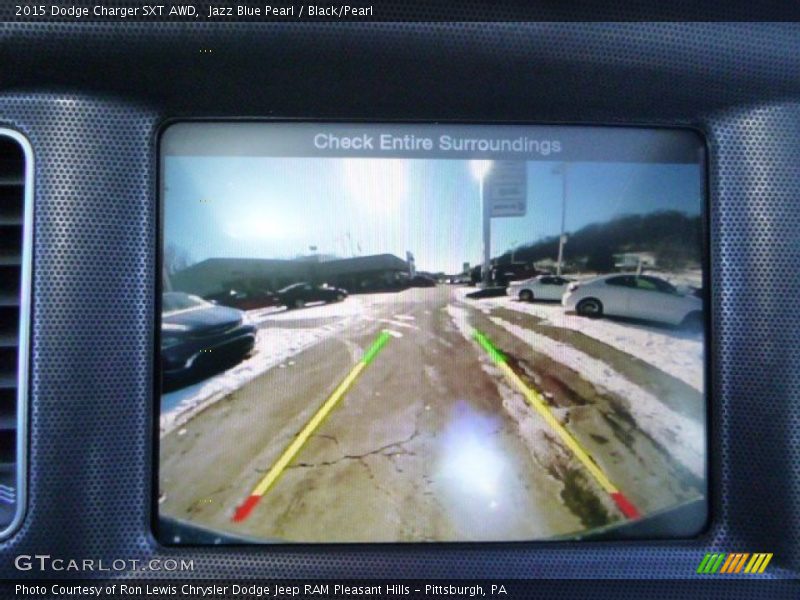 Jazz Blue Pearl / Black/Pearl 2015 Dodge Charger SXT AWD
