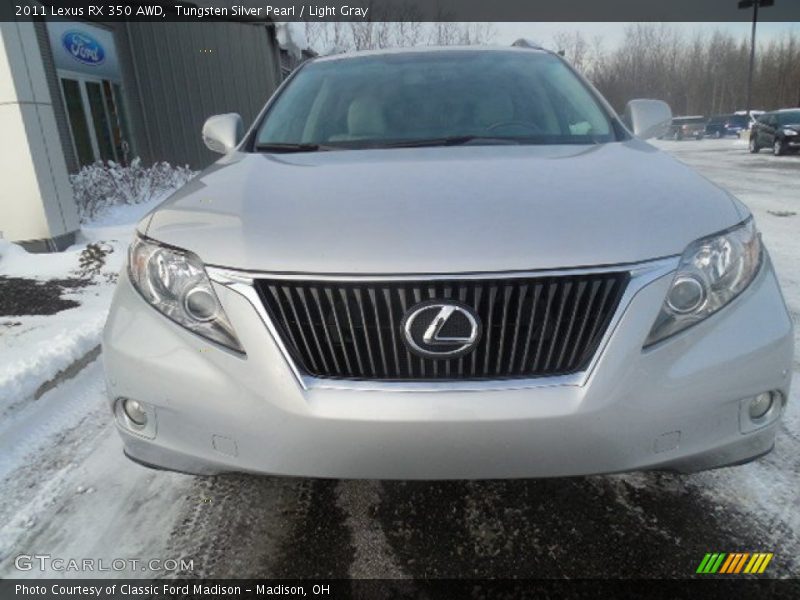 Tungsten Silver Pearl / Light Gray 2011 Lexus RX 350 AWD