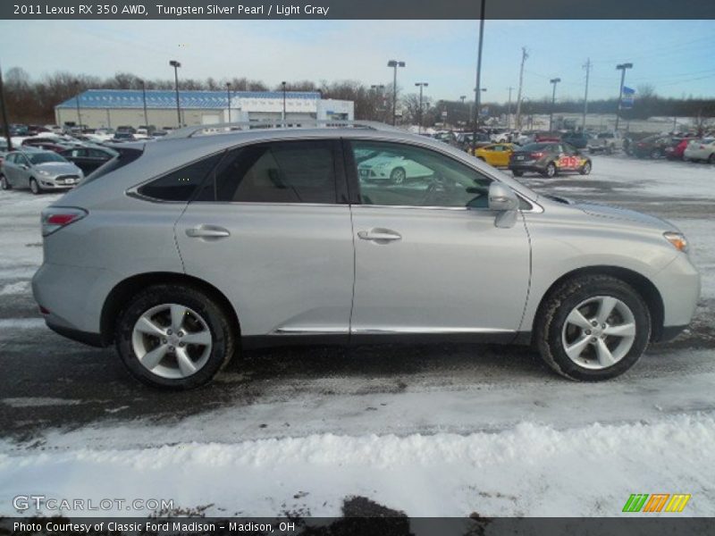 Tungsten Silver Pearl / Light Gray 2011 Lexus RX 350 AWD