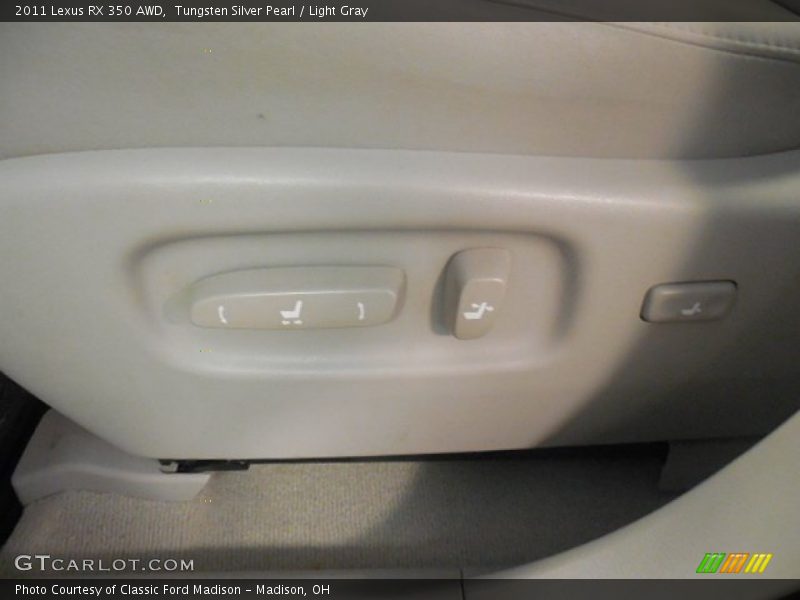 Tungsten Silver Pearl / Light Gray 2011 Lexus RX 350 AWD