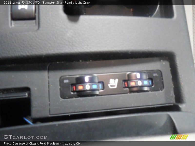 Tungsten Silver Pearl / Light Gray 2011 Lexus RX 350 AWD