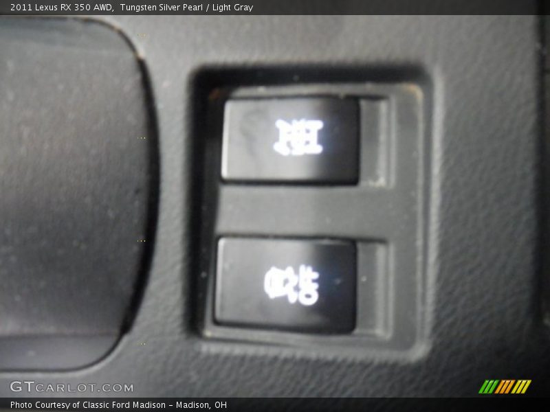 Tungsten Silver Pearl / Light Gray 2011 Lexus RX 350 AWD