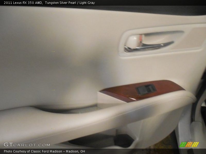 Tungsten Silver Pearl / Light Gray 2011 Lexus RX 350 AWD