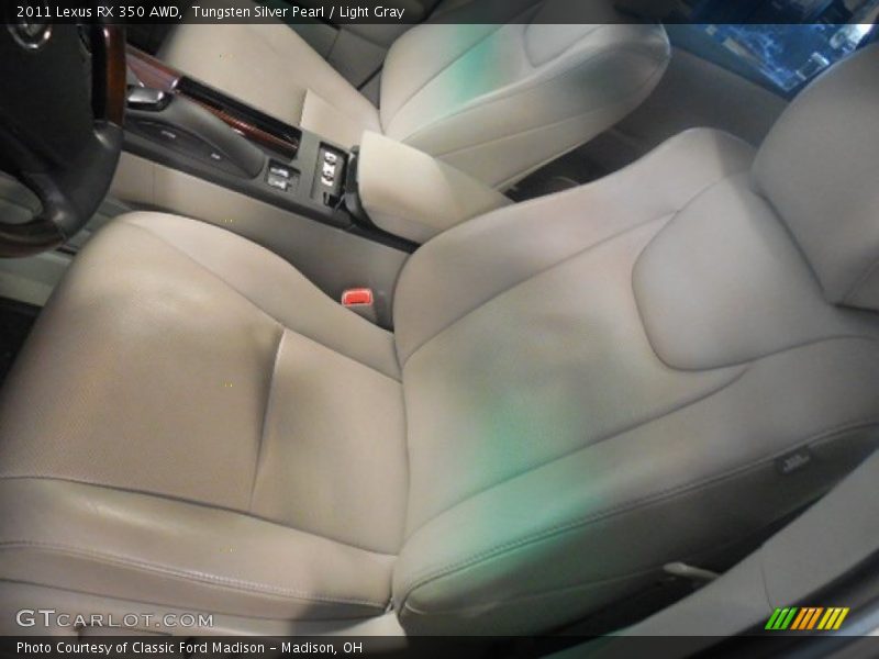 Tungsten Silver Pearl / Light Gray 2011 Lexus RX 350 AWD