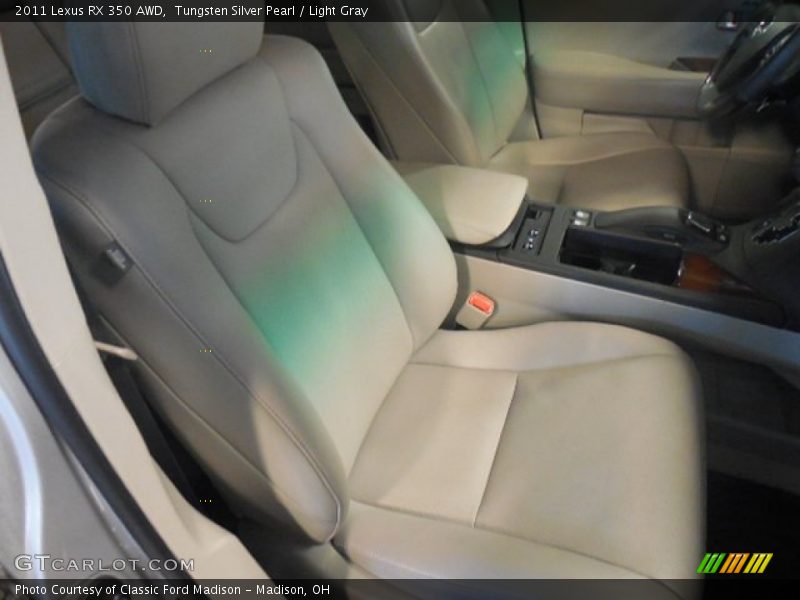 Tungsten Silver Pearl / Light Gray 2011 Lexus RX 350 AWD