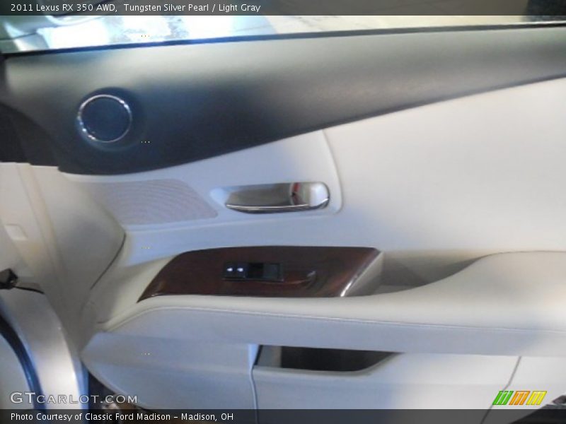 Tungsten Silver Pearl / Light Gray 2011 Lexus RX 350 AWD