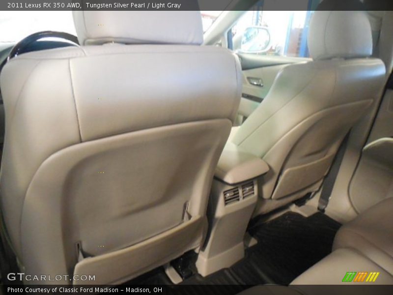 Tungsten Silver Pearl / Light Gray 2011 Lexus RX 350 AWD