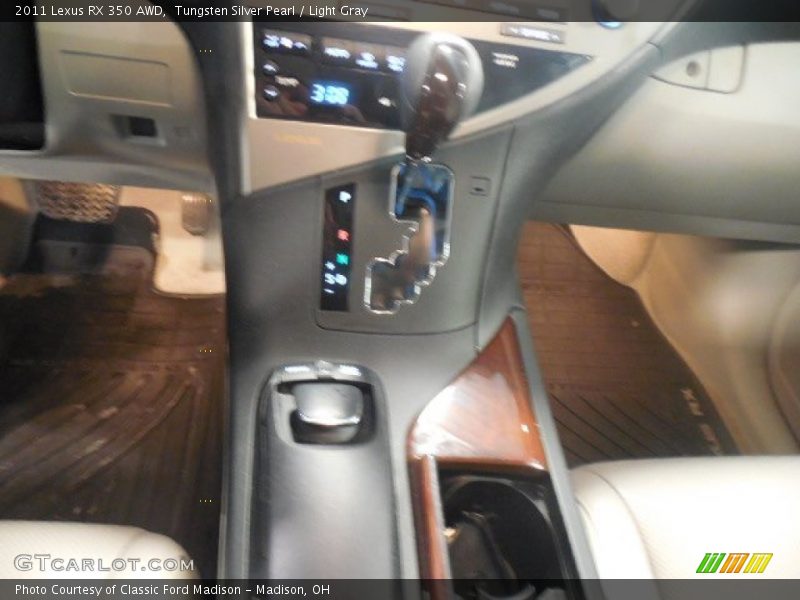 Tungsten Silver Pearl / Light Gray 2011 Lexus RX 350 AWD