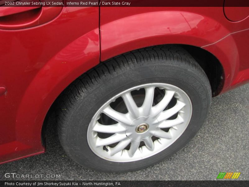 Inferno Red Pearl / Dark Slate Gray 2002 Chrysler Sebring LX Sedan