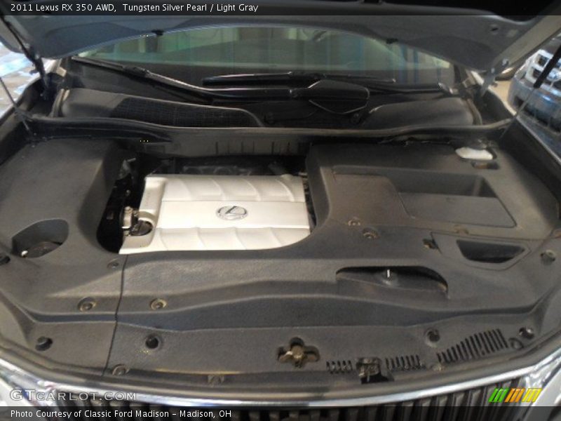 Tungsten Silver Pearl / Light Gray 2011 Lexus RX 350 AWD