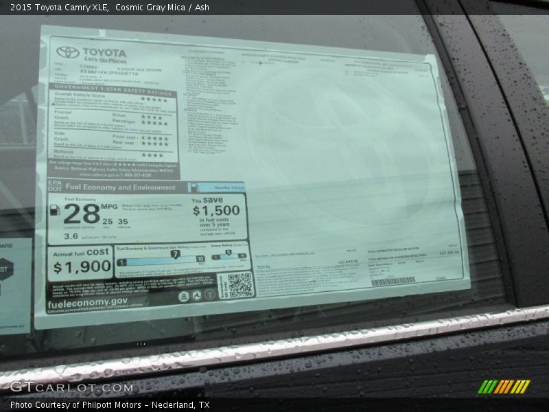 Cosmic Gray Mica / Ash 2015 Toyota Camry XLE