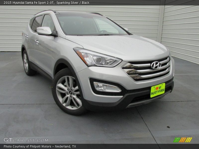 Sparkling Silver / Black 2015 Hyundai Santa Fe Sport 2.0T