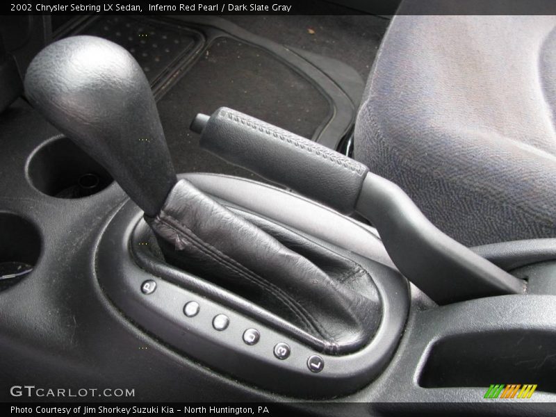 Inferno Red Pearl / Dark Slate Gray 2002 Chrysler Sebring LX Sedan