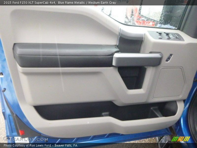 Blue Flame Metallic / Medium Earth Gray 2015 Ford F150 XLT SuperCab 4x4