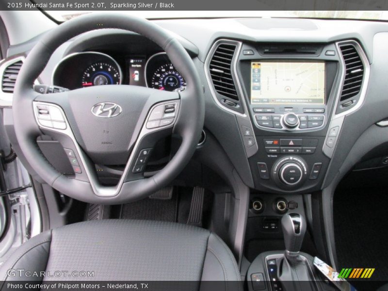 Sparkling Silver / Black 2015 Hyundai Santa Fe Sport 2.0T