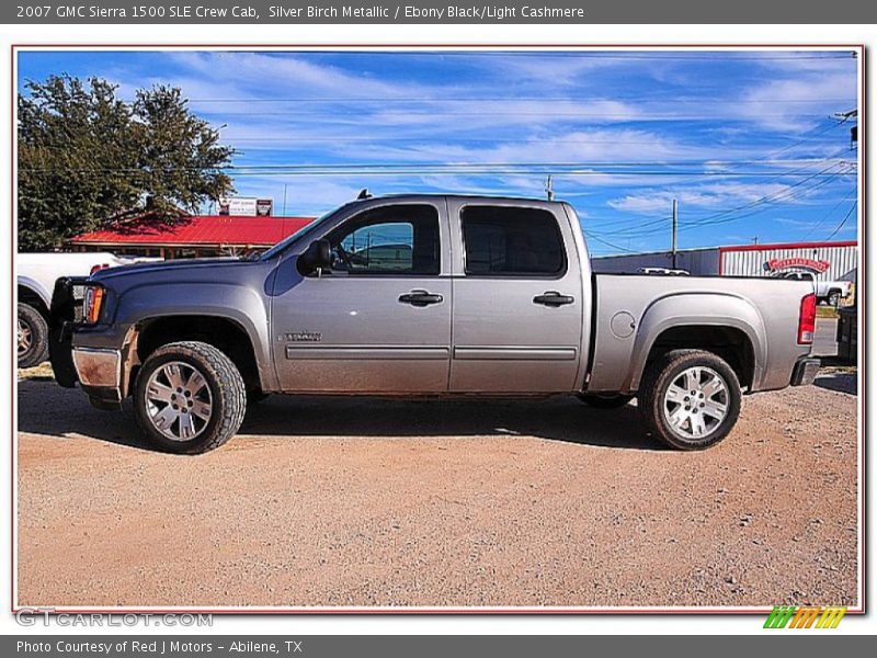 Silver Birch Metallic / Ebony Black/Light Cashmere 2007 GMC Sierra 1500 SLE Crew Cab