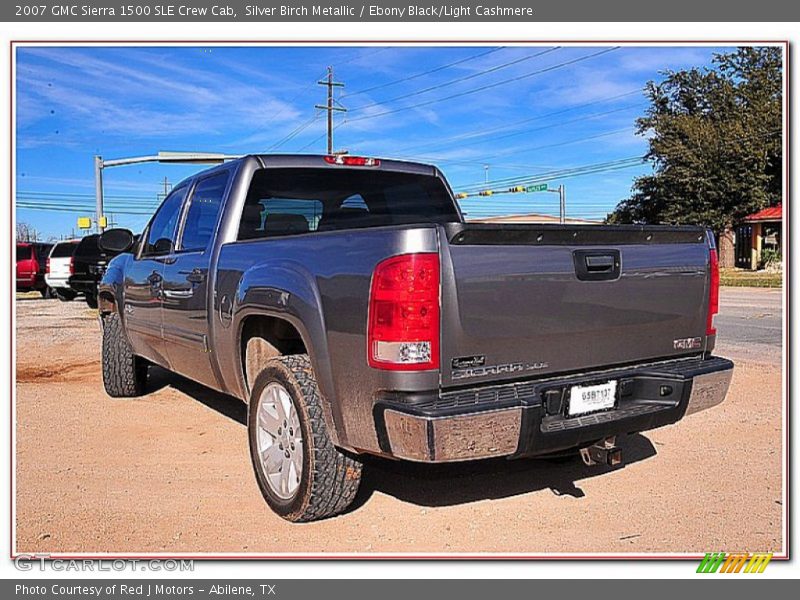 Silver Birch Metallic / Ebony Black/Light Cashmere 2007 GMC Sierra 1500 SLE Crew Cab