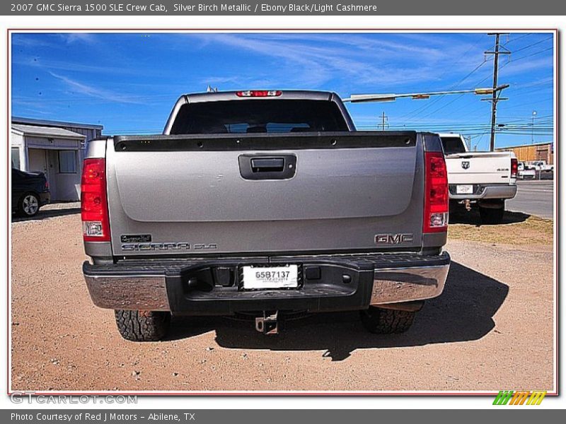 Silver Birch Metallic / Ebony Black/Light Cashmere 2007 GMC Sierra 1500 SLE Crew Cab