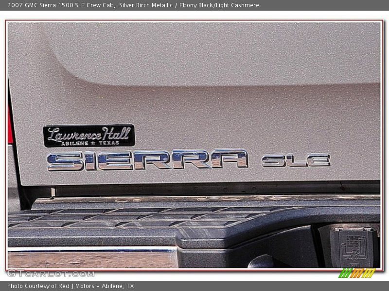 Silver Birch Metallic / Ebony Black/Light Cashmere 2007 GMC Sierra 1500 SLE Crew Cab