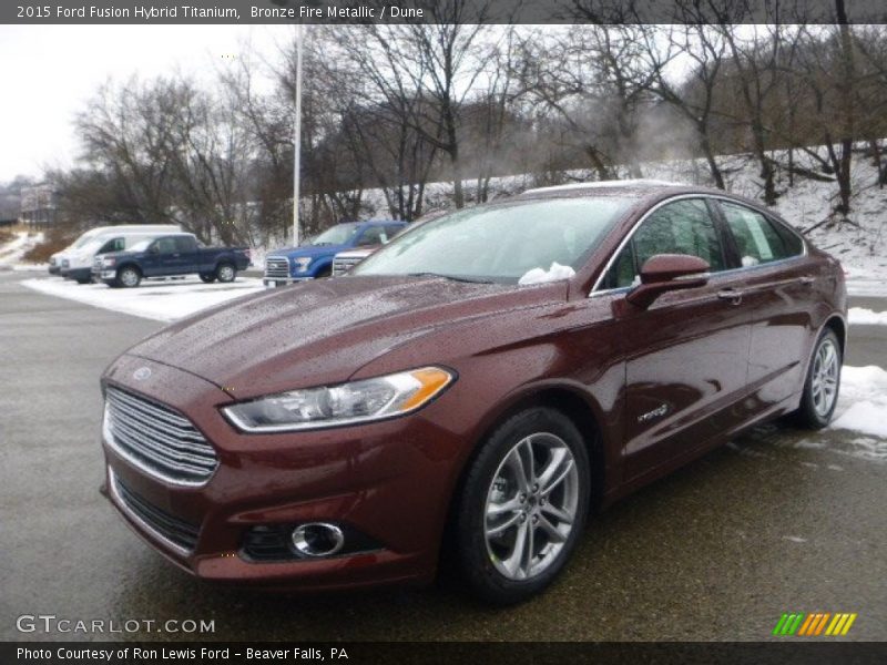 Bronze Fire Metallic / Dune 2015 Ford Fusion Hybrid Titanium