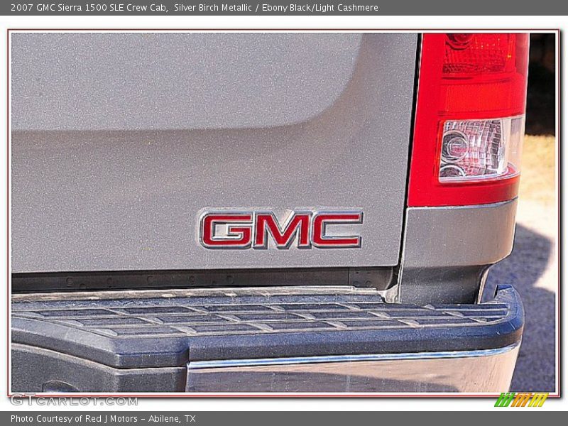 Silver Birch Metallic / Ebony Black/Light Cashmere 2007 GMC Sierra 1500 SLE Crew Cab