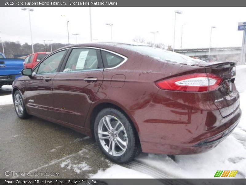 Bronze Fire Metallic / Dune 2015 Ford Fusion Hybrid Titanium