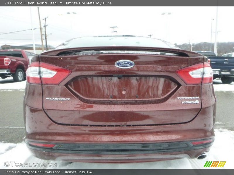 Bronze Fire Metallic / Dune 2015 Ford Fusion Hybrid Titanium