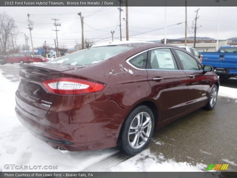 Bronze Fire Metallic / Dune 2015 Ford Fusion Hybrid Titanium