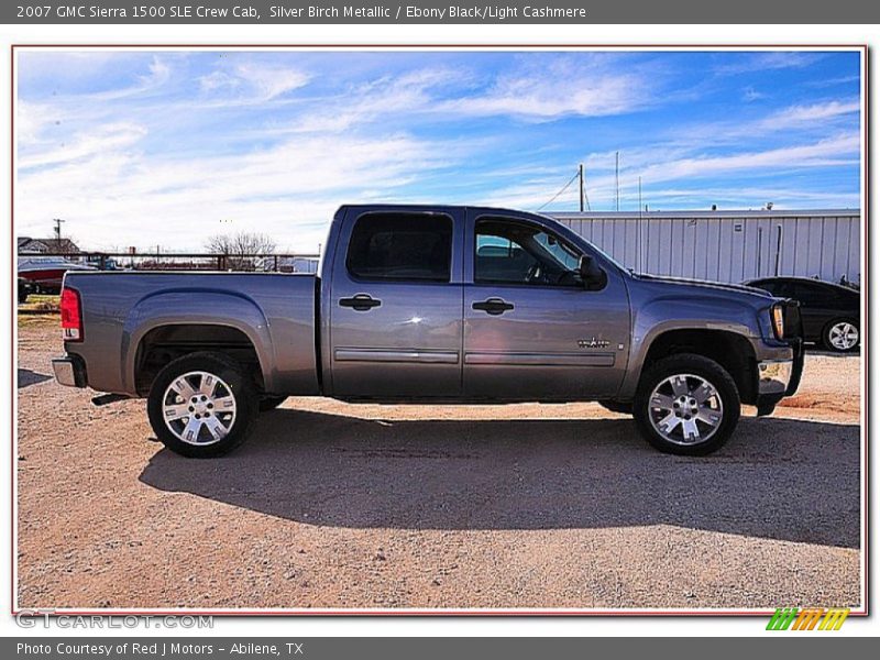 Silver Birch Metallic / Ebony Black/Light Cashmere 2007 GMC Sierra 1500 SLE Crew Cab