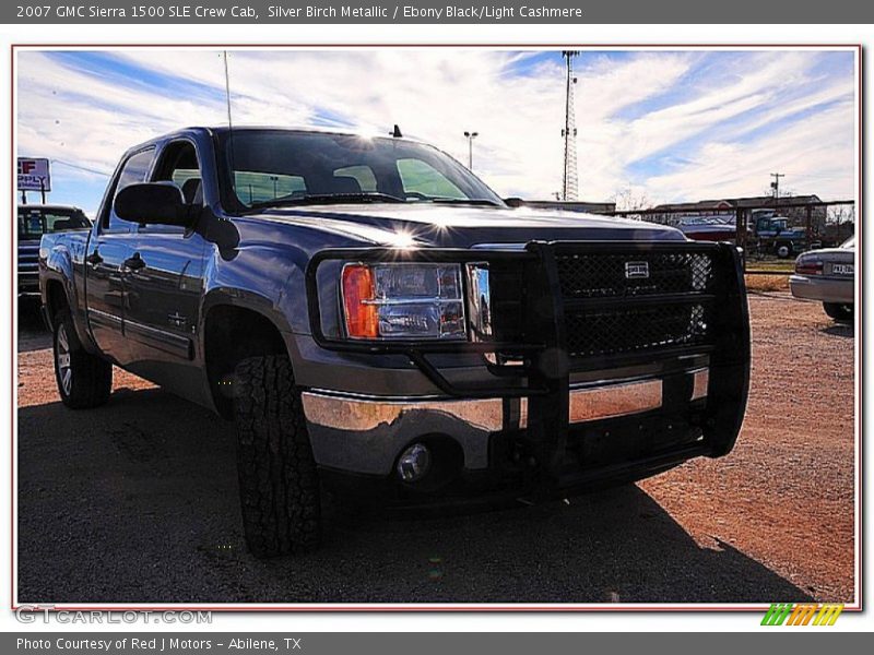 Silver Birch Metallic / Ebony Black/Light Cashmere 2007 GMC Sierra 1500 SLE Crew Cab