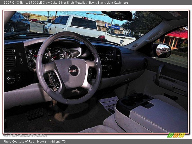 Silver Birch Metallic / Ebony Black/Light Cashmere 2007 GMC Sierra 1500 SLE Crew Cab